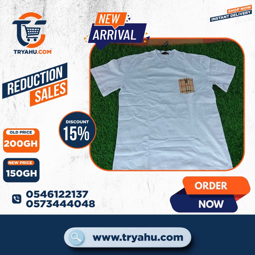 Men’s Heavy 100% Cotton T-Shirts | Premium Quality & Comfort | Tryahu Ghana